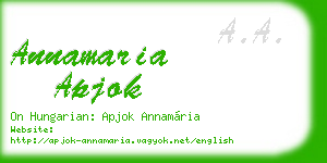 annamaria apjok business card