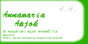 annamaria apjok business card